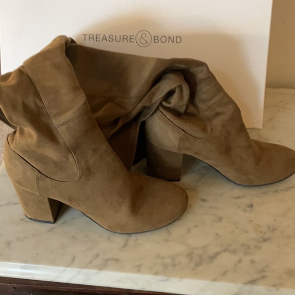 Treasure & Bond Over-The-Knee Boot 10M (Khaki/Brown) - Picture 6 of 11